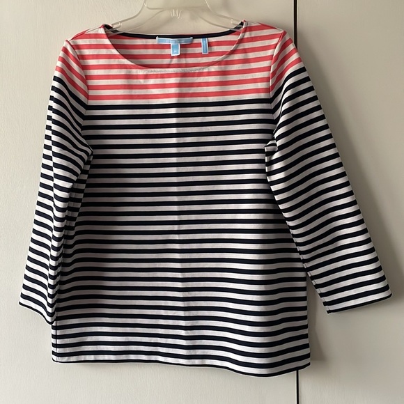 Draper James Striped Ponte Pullover - size Medium A7 - Picture 2 of 4